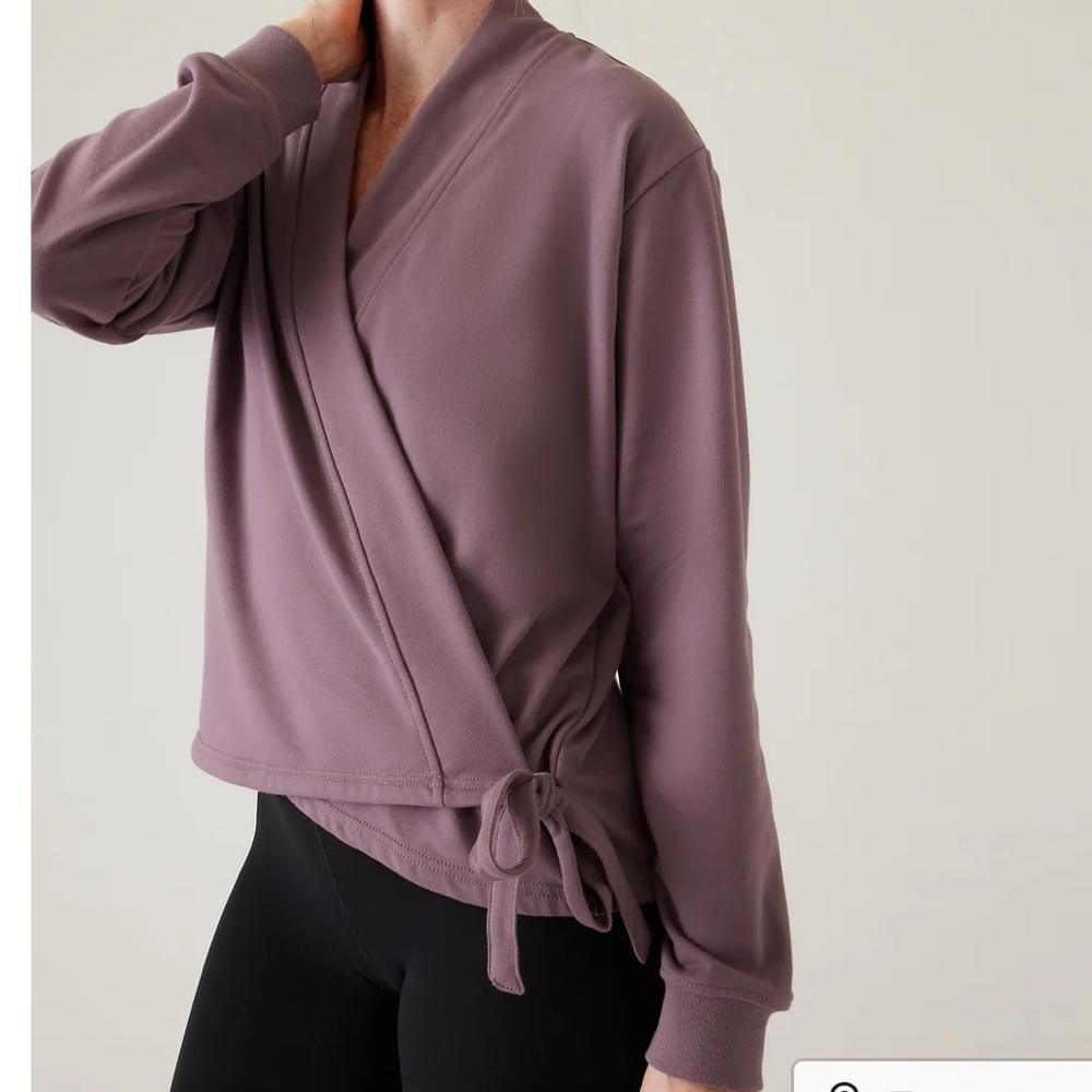 Athleta Retroterry Wrap Sweatshirt - Medium